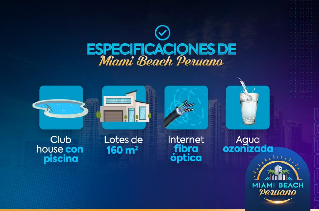 Especificaciones Miami beach peruano